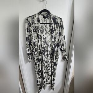 Lane Bryant Green and White Cardigan